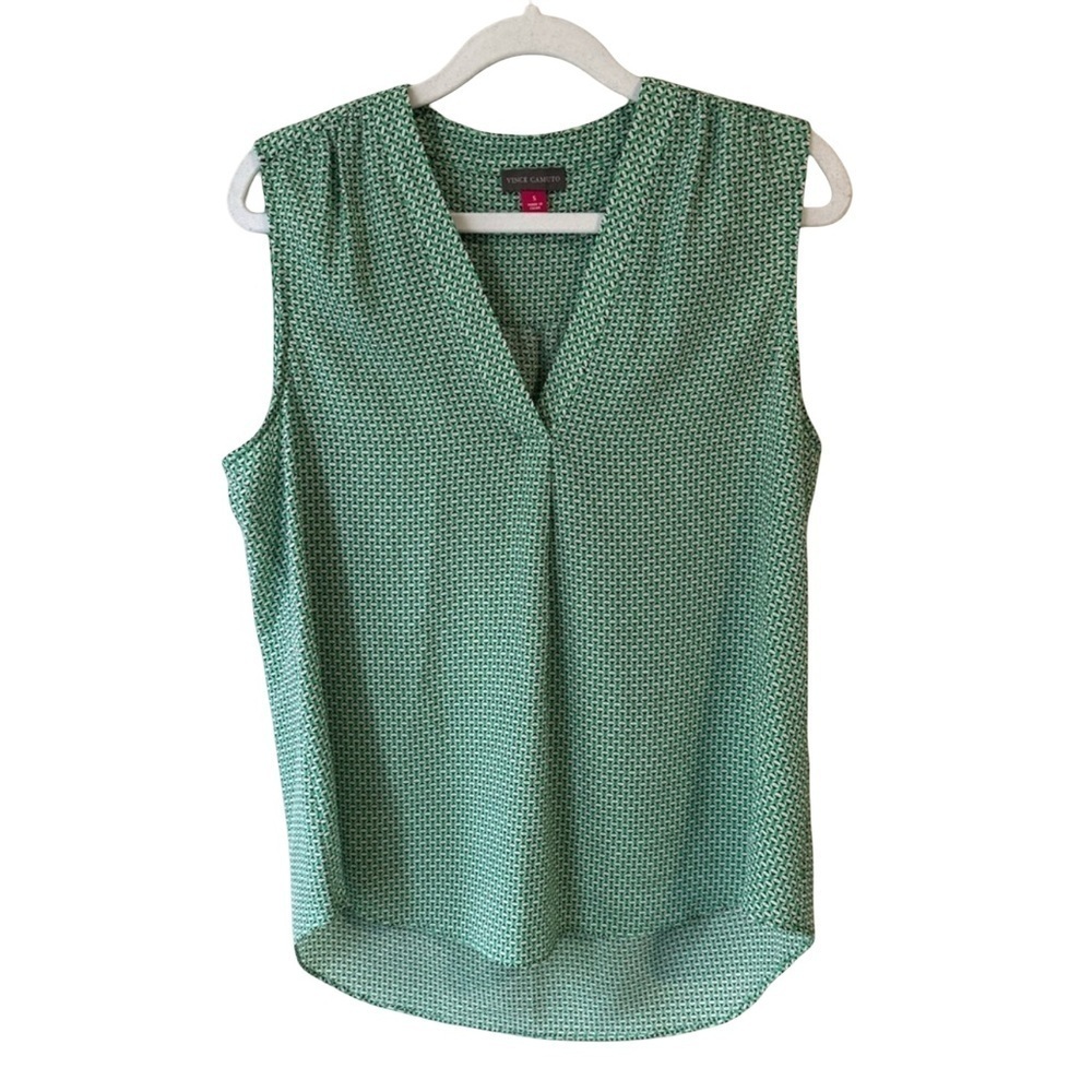 Vince Camuto Green Sleeveless Tank Top Relaxed Fit